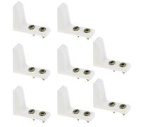 Create idea 4 pares de estabilizadores de asiento de inodoro tambaleantes sueltos, amortiguadores para evitar que los ancianos y discapacitados se deslicen con tornillos, plástico blanco