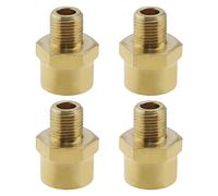 Create idea 4 Piezas Adaptadores de Latón BSP Macho de 1/8 Pulgadas A Hembra de 1/4 Pulgadas Adaptador de Instalación de Tuberías Accesorios Convertidores de Rosca de Latón para Industriales