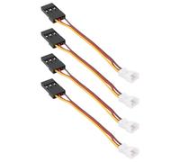 Create idea 4 Piezas Cable de Extensión para Servomotor de Modelo de Avión 3 Pines Molex 1,25mm Macho A JR Hembra Longitud 75 Mm 28 AWG para Control Remoto de Aviones Y Coches de Juguete