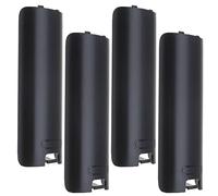 Create idea 4 Piezas Cubierta de La Puerta Trasera de La Batería Compatible con Nintendo Wii El Mando A Distancia Tapa de Batería de Plástico de Repuesto Color Negro