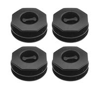 Create idea 4 piezas de doble capa de coche de retenedor alfombra antideslizante hebilla torcedura clip de plástico fijación montaje (negro)