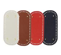 Create idea 4 piezas de ganchillo bolsa inferior de cuero sint¨¦tico forma ovalada bolso base moldeador coj¨ªn para bolsa hecha a mano DIY accesorios 4 colores 22x10 cm