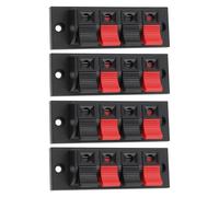 Create idea 4 terminales de altavoz de 4 posiciones con resorte de liberación de empuje adecuado para conexión de cable de altavoz, altavoz personalizado, 68 mm x 23 mm
