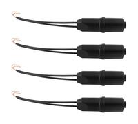 Create idea 4 Unidades Transformador de Antena Tipo F de 75-300 Ohmios VHF/UHF/FM 17 Cm de Longitud Conector de Metal Apto para Uso en Exteriores Color Negro
