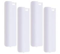 Create idea 4PCS Cubierta de La Puerta Trasera de La Batería Compatible con Nintendo Wii Mando A Distancia de Tapa de Batería de Plástico de Repuesto Color Blanco