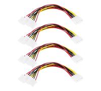 Create idea 4Uds. Cable De Alimentación Molex para Chasis 4 Pines 1 Macho A 3 Hembra Cable Adaptador Molex De 19cm para Ordenador De Disco Duro IDE