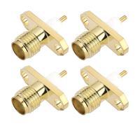 Create idea 4X Conector Coaxial RF de 2 Orificios SMA-KFD4 para Antena de Radiodifusión 12,7 X 2,6 X 4,2 Mm 50 Ohmios
