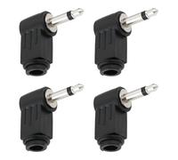 Create idea 4X Conectores Jack Mono de 3,5 Mm con ángulo de 90 Grados para Soldar Adaptadores de Audio para Auriculares Reproductores de MP3