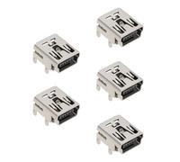Create idea 5 puertos de carga para micrófono, mini USB, 5 pines, 4 patas, conector de puerto de carga de repuesto, compatible con micrófono clásico Blue Yeti