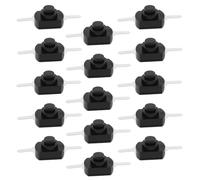 Create idea 50 Micropulsadores Autoblocantes 1208YD de 12 X 8 Mm 2 Pines CC 30 V/1 A Color Negro