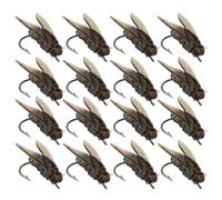 Create idea 50 Piezas de Cebo de Pesca con Mosca Biónico Cebo Blando para Moscas Anzuelo Blando de Color Anzuelo Pequeño para Moscas Cebo para Pesca con Mosca para 4-6 Siluros Lubina Negra de 20 mm