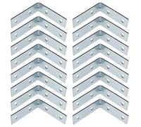 Create idea 50 soportes de ángulo de 90 grados en forma de L, placas de unión de esquina galvanizadas para muebles, 50 x 50 x 15 x 1,5 mm