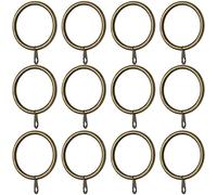Create idea 50 Uds. De Anillos de Cortina de Metal, Ganchos Colgantes de 38mm de di¨¢Metro Interior para Barras de Cortina de 30-35mm, Anillos de Ojales deslizantes de Bronce