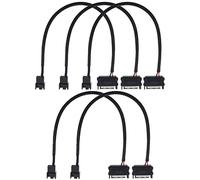 Create idea 5PCS SATA 15Pin A 3Pin/4Pin PC Ventilador con Caja Cable Adaptador Corriente Conector PWM SATA Enfriador Computadora Ventilador Refrigeración Cable de Extensión Alimentación 30cm