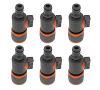 Create idea 6 conectores rápidos de válvula de cierre para manguera de jardín, 16 mm, 94,7 x 44,2 mm, aplicable a conectores rápidos de 1/2 3/8 1/4 3/4 pulgadas para césped, villas agrícolas