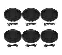 Create idea 6 Tapas de Lente de c¨¢Mara de 52 mm a Presi¨®n, Cubierta de Lente de c¨¢Mara Frontal Compatible con Nikon, Compatible con Sony, Compatible con Canon con Cuerda antip¨¦rdida