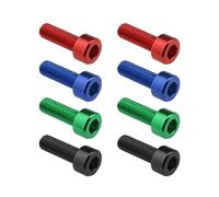 Create idea 8 tornillos para jaula de botella de agua, aleación de aluminio, tornillos para soporte de botellas de agua, aptos para la mayoría de bicicletas, tornillos de jaula de botellas de agua