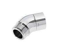 Create Idea Adaptador de Codo de Cabezal de Ducha de Mano G1/2 Pulgadas, Conector de 45 Grados, Junta de Conversión Cromada para Sistemas Estándar, Color Plateado