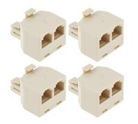 Create idea Adaptador divisor de teléfono RJ12 6P6C, 1 macho a 2 hembra, divisores de línea telefónica para máquina de fax de línea fija