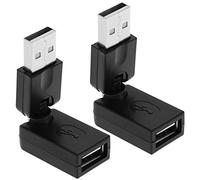 Create idea Adaptador USB A USB Giratorio de 360 Grados 2 Uds. USB 2,0 Macho A Hembra Convertidor de Extensión Ajustable Accesorios para PC Portátil TV Reproductor de DVD