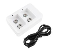 Create idea Cargador de batería de 9 V, cargador de batería de doble ranura, cargador de batería rápido con indicadores LED para batería recargable de iones de litio de 9 V Ni-MH/Ni-CD 8,4 V
