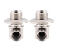 Create idea Conector RF UHF Hembra SO239 en ángulo Recto con Tuerca de Soldadura Adaptador de 50 Ohmios para Cables Coaxiales LMR400 RG8 RG213 Y