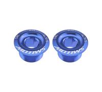 Create idea Juego de 2 tornillos de fijación para biela de bicicleta de montaña, color azul, aleación de aluminio CNC, compatibles con Shimano HollowTech II Deore XT SLX Saint & Zee (Mtb)