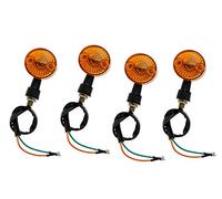 Create idea Juego de 4 luces intermitentes universales para motocicleta, 12 V, forma redonda, color ámbar