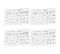 Create idea Juego de 4 Pegatinas para Dial de Temperatura Y Función de Horno (50-250 °C) + 18 Pegatinas de Símbolos de Vinilo Laminado de Repuesto