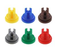 Create idea Juego de 6 puntas de boquilla de pulverización surtidas, forma de ventilador plano de 110 grados, 0.15-0.6 mm, poro para matar malas hierbas