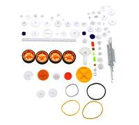 Create idea Juego de 78 piezas de cinturón de eje de engranaje de coche de juguete, paquete de accesorios de modelo, proyecto de robot de avión RC surtido