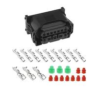 Create idea Juego de conectores para faros delanteros halógenos de coche de 12 pines 6925638 compatible con E60 G30 E63 F20 F30 E87 E90 E92 incluye conjuntos de faros delanteros Teminales y sellos