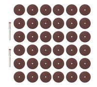 Create idea Kit de 36 Discos de Corte Rotativos de 22 Mm para Cortar Recortar Y Desbarbar Madera con Mandril (marrón)