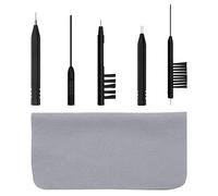 Create idea Kit de herramientas de limpieza para desmontaje de audífonos cepillos multifuncionales con imán de cera limpiador de ventilación de acero y paño de microfibra universal