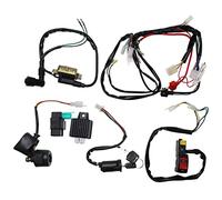 Create idea Kit de montaje de arnés de cableado de arranque del motor para 50cc 70cc 90cc 110cc 125cc PIT Quad Dirt Bike ATV Dune Buggy Sistema de encendido Unidad CDI