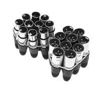 Create idea Paquete de 20 conectores XLR de 3 pines para micr¨®fono de audio macho y hembra