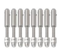 Create idea Paquete de 8 Tornillos para Terminales de Cable Tensor de Cable de 3 Mm Terminal de Cable con Pasador Roscado Adecuado para Cables de 3 Mm A 4 Mm Acero Inoxidable 304