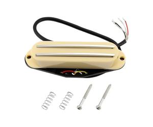 Create idea Pastilla Humbucker de Alta Salida para Guitarra Eléctrica de 9K Ohmios Compatible con Fender Squier Strat Color Amarillo Crema
