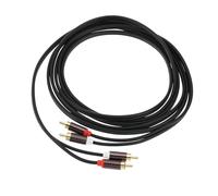 Create idea Phono a Phono P2P RCA a RCA Cable de audio RCA de 2 x 2 enchufes para amplificador, altavoces activos o subwoofer con conectores chapados en oro, 3 metros
