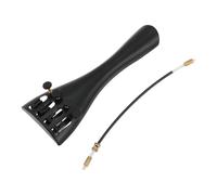 Create idea Pieza de Afinación de Cordal de Violín 4/4 con 4 Afinadores Finos de Aleación de Aluminio Negro