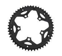 Create idea Platos de bicicleta 34T / 50T 110BCD 5 orificios de perno para bicicleta de carretera de 9 velocidades y 10 velocidades Accesorios de repuesto para ciclismo de aluminio negro
