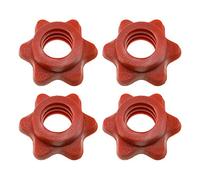Create idea Tuercas Hexagonales para Barra de Pesas de 4x25mm Collares Rojos de Bloqueo Giratorio de 1 Pulgada Accesorios para Equipos de Fitness para Levantar Pesas Barras con Mancuernas