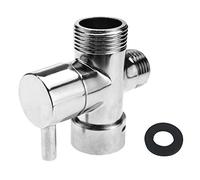 Create idea Válvula de Baño Desviada Cromada Adaptador en T BSP de 3/4" Y 1/2" para Termostato Mezclador