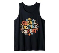 Create Inspire Repeat Motivation Maker Mindset - Camiseta sin Mangas