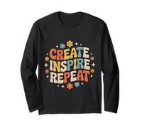 Create Inspire Repeat Motivation Maker Mindset - Manga Larga