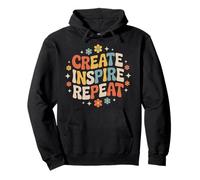 Create Inspire Repeat Motivation Maker Mindset - Sudadera con Capucha