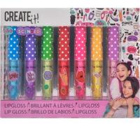 Create it! Beauty - Brillo de labios Geur & Glitter, paquete de 7