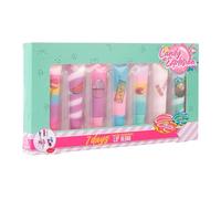 Create It! Juego de brillo de labios - Candy Swirl - 7 colores y sabores maquillaje labial.