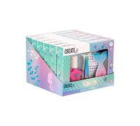 CREATE IT! - Mermaid Manicure Set | Set de Manicura con Diseño de Sirena | Esmaltes Coloridos y Accesorios Creativos | Estilo Marino y Acabado Brillante