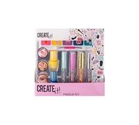 Create It! - Set de Maquillaje Metálico para Niños | Brillos de Labios, Sombras de Ojos y Esmaltes de Uñas | Kit Completo Infantil de Belleza Creativa